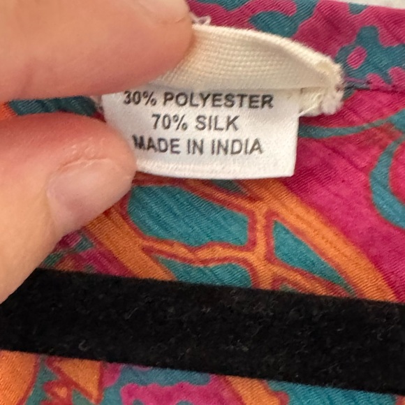 Dharma 70% silk Multicolor Sleeveless Dress size S/m - Picture 4 of 7